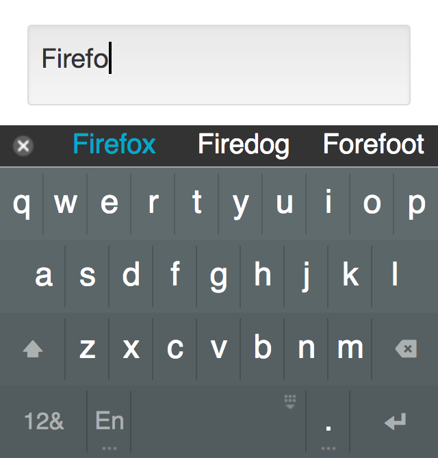 Firefox OS Keyboard